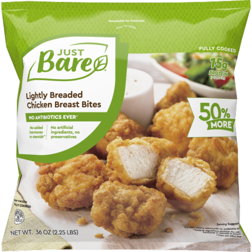 Just Bare® Lightly Breaded Chicken Breast Bites Perspective: front