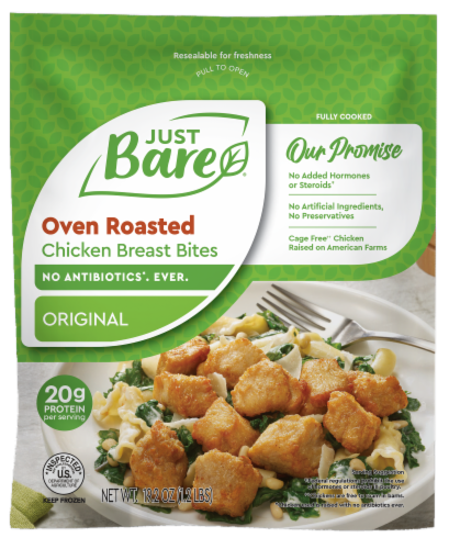 Just Bare® Original Oven Roasted Chicken Breast Bites Perspective: front