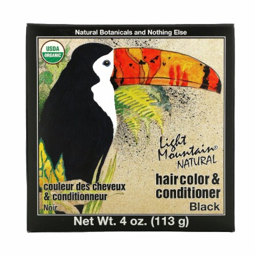 Light Mountain Natural Black Hair Color & Conditioner Perspective: front