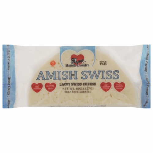 Amish Country Amish Swiss Block Cheese Perspective: front