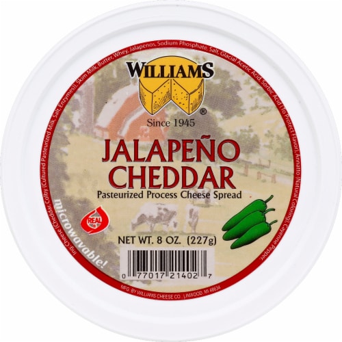 Williams Halapeno Cheddar Gourmet Cheese Spread Perspective: front