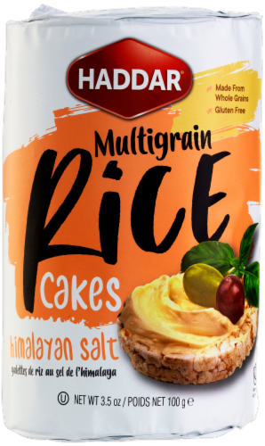 Haddar® Multigrain Himalayan Salt Rice Cakes Perspective: front
