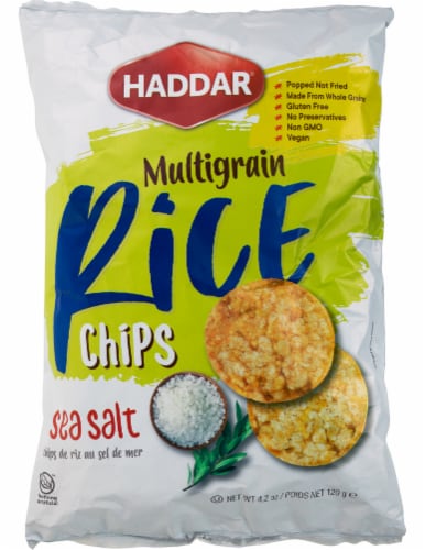 Haddar® Multigrain Sea Salt Rice Chips Perspective: front