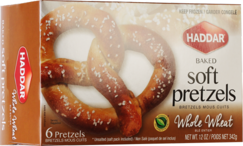 Haddar® Baked Whole Wheat Soft Pretzels Perspective: front
