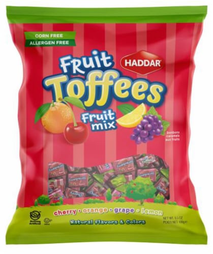 Haddar® Fruit Mix Toffees Perspective: front