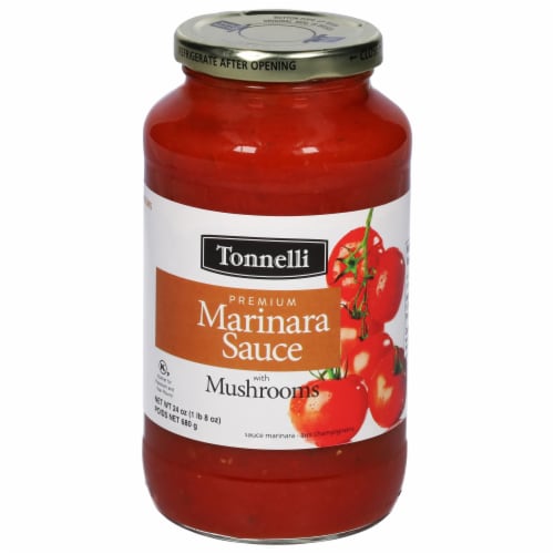 Tonelli Premium Marinara Mushroom Pasta Sauce Perspective: front