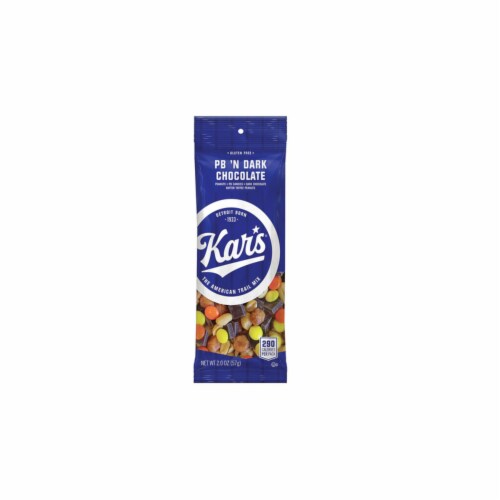 Kars Peanut Butter 'N Dark Chocolate Trail Mix 2 oz. Bagged - Case Of: 12; Perspective: front