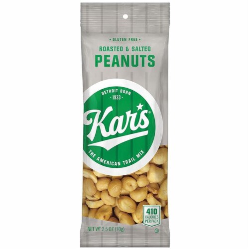 Kars Nuts KARSN08237 2.50 oz Roasted & Salted Peanuts Perspective: front