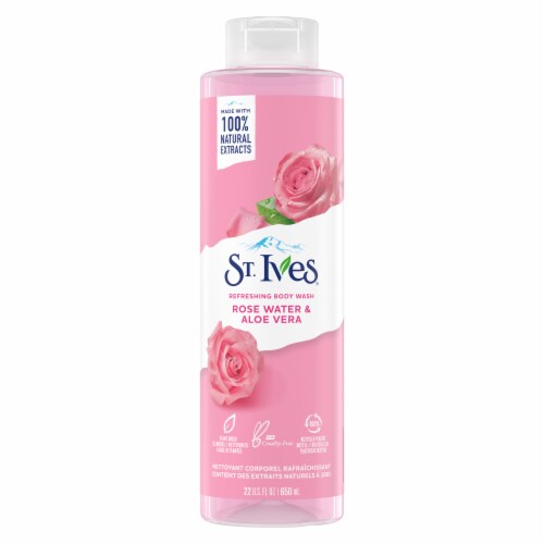 St. Ives® Rose Water & Aloe Vera Refreshing Body Wash Perspective: front