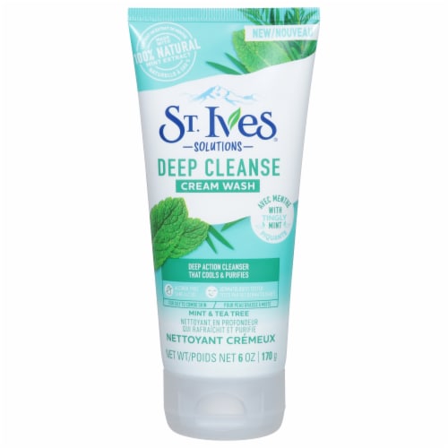 St. Ives Skin Care Mint & Tea Tree Deep Clean Wash Perspective: front