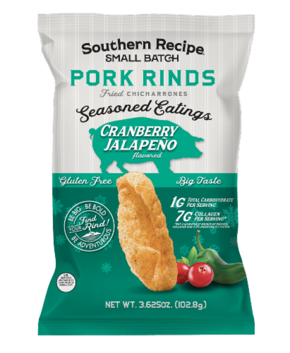 Southern Recipe® Small Batch Cranberry Jalapeno Pork Rinds Perspective: front