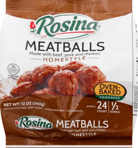 Rosina Homestyle Meatballs With Beef Pork Chicken 12 Oz Mariano S