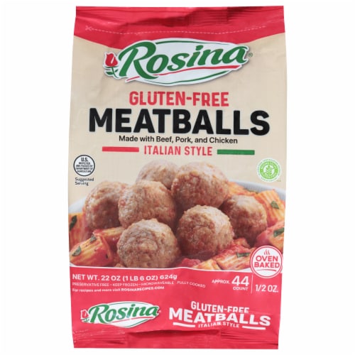 Rosina Italian Style Gluten-Free Frozen Meatballs Perspective: front