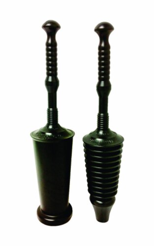 GT Water Products Black Toilet Plunger with Bucket Perspective: front
