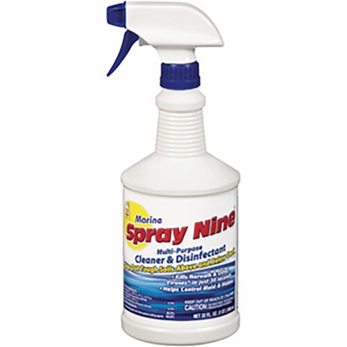 Spray Nine 8702243 32 oz Marine No Scent Cleaner & Disinfectant Spray Perspective: front
