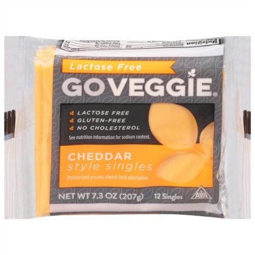 Goveggie Cheddar Style Slices Perspective: front