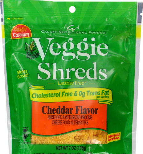Galaxy Nutritional Foods Cheddar Veggie Shreds Perspective: front