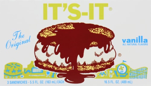 It's-It Vanilla Ice Cream Sandwiches Perspective: front