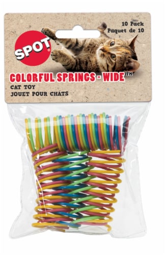Spot Colorful Springs-Wide Cat Toy Perspective: front