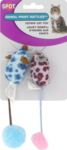 Spot Animal Print Rattles Catnip Cat Toy Perspective: front