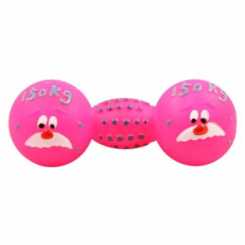 Ethical Bumpy Dumbbell Vinyl Dog Toy Perspective: front