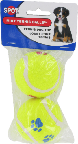 Spot Paw Print Tennis Balls Twin Pack Perspective: front