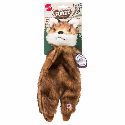 Spot Furzz Fox Plush Dog Toy Perspective: front