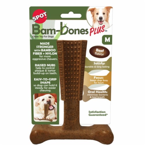 Ethical Products 8033772 0.3 lbs Spot Bam-Bones Plus Beef Dogs Chews Perspective: front
