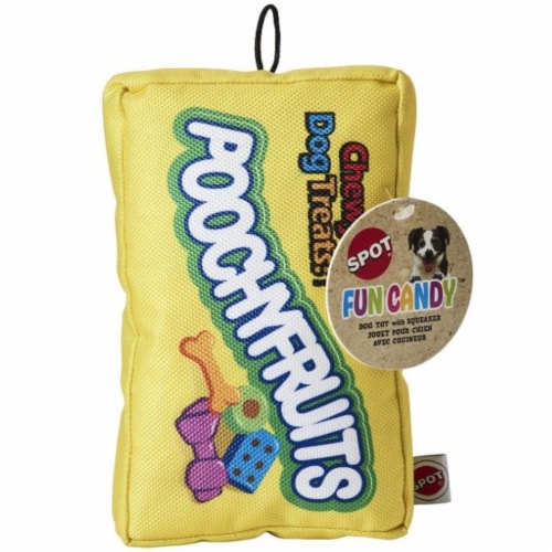 Spot Fun Candy Poochyfruits Plush Dog Toy Perspective: front