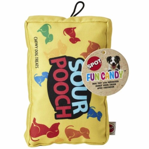 Spot Fun Candy Sour Pooch Plush Dog Toy Perspective: front