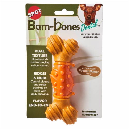 Spot Bam-bone Dental™ Peanut-Butter Flavored Bone Perspective: front