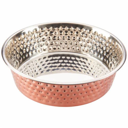 Spot Honeycomb Non-Skid Dish - Steel Copper Perspective: front