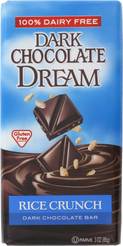 Dark Chocolate Dream Rice Crunch Bar Perspective: front