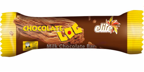Elite Chocolate Log Candy Bar Perspective: front