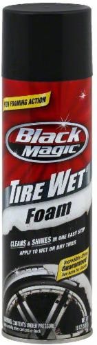Black Magic Tire Wet Foam Tire Cleaner Spray Perspective: front