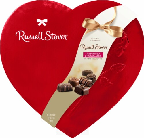 Russell Stover Assorted Fine Chocolates Heart Perspective: front