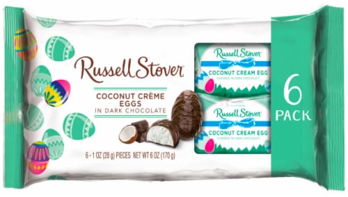 Russell Stover Cream Eggs 6 Count Perspective: front