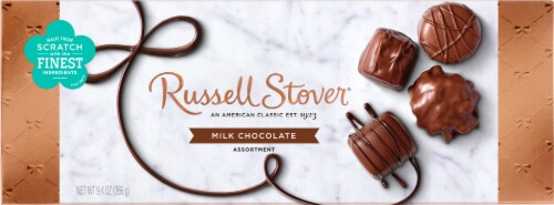 Russell Stover Milk Chocolate Assortment Box Perspective: front