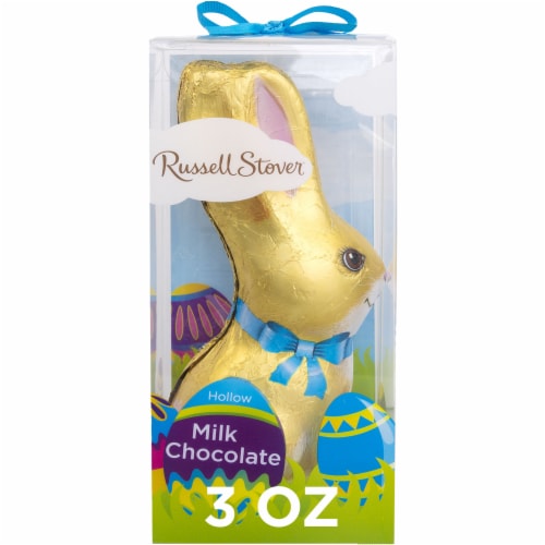 RUSSELL STOVER Easter Bunny Hollow Milk Chocolate Candy Rabbit Perspective: front