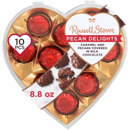 RUSSELL STOVER Valentine s Day Clear Heart Pecan Delights Milk