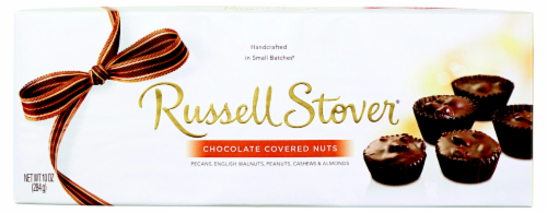 Russell Stover Box of Chocolate Covered Nuts Perspective: front