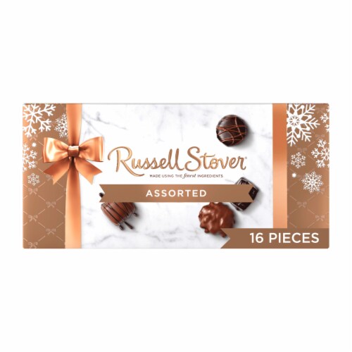 RUSSELL STOVER Christmas Assorted Milk & Dark Chocolate Gift Box, 9.4