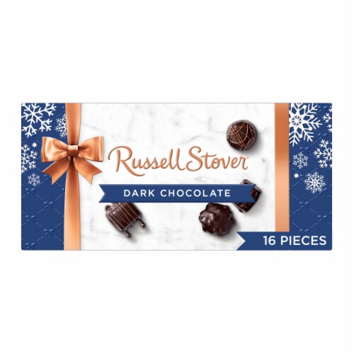 Russel Stover® Holiday Assorted Dark Chocolate Gift Box Perspective: front