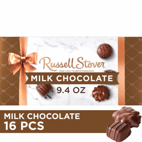RUSSELL STOVER Assorted Milk Chocolate Candy Gift Box Perspective: front