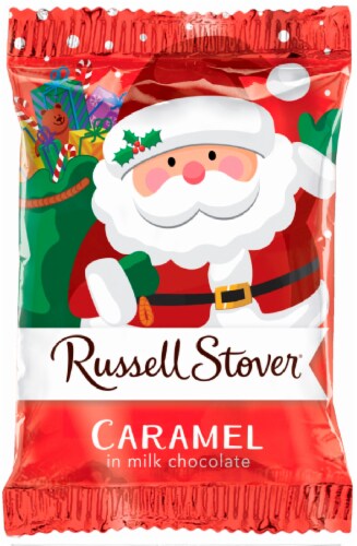 Russel Stover® Holiday Caramel Milk Chocolate Santa Perspective: front