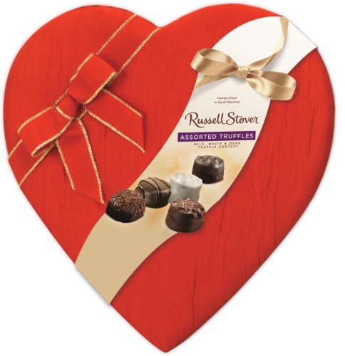 russell stover red foil heart with bear