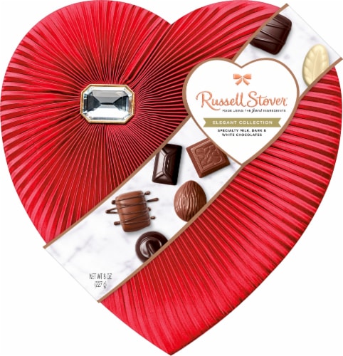 Russell Stover® Elegant Collection Chocolate Assortment Heart Box Perspective: front