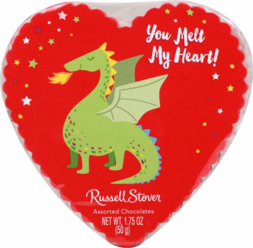 Russell Stover Assorted Chocolates in Magical Heart Shaped Box Perspective: front