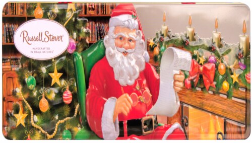 Russell Stover Assorted Chocolates Santa Tin Perspective: front