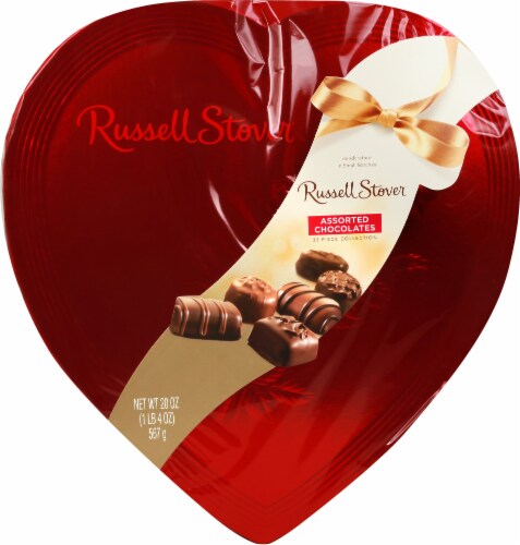 russell stover red foil heart with bear
